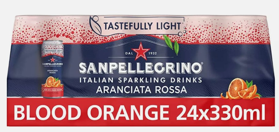 San Pellegrino Aranciata Rossa (Blood Orange) 24 x 330ml