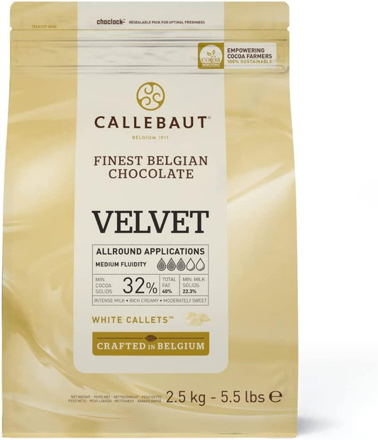 Callebaut - 34.6% - VELVET - White Chocolate Callets - 2.5kg
