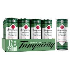 Tanqueray London Dry Gin & Tonic Cans 12 x 250ml