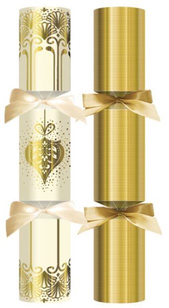 Deluxe Cream & Gold Art Deco Crackers 25 x 14Inch