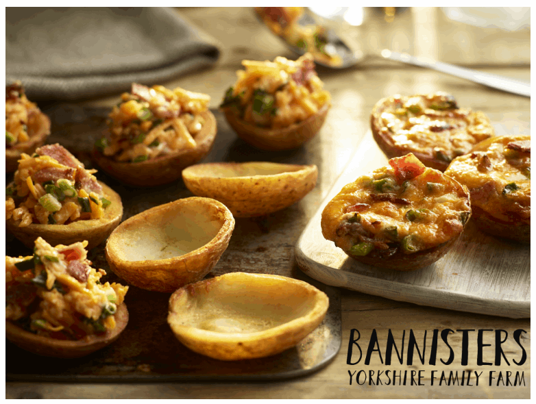 Bannister Farm Baked Potato Skins* 4 x 35 - TO ORDER ONLY