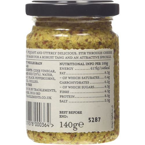 Tracklements Robust Wholegrain Mustard 6 x 140gm
